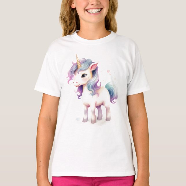 T-shirt Belle et majestueuse licorne (Devant)