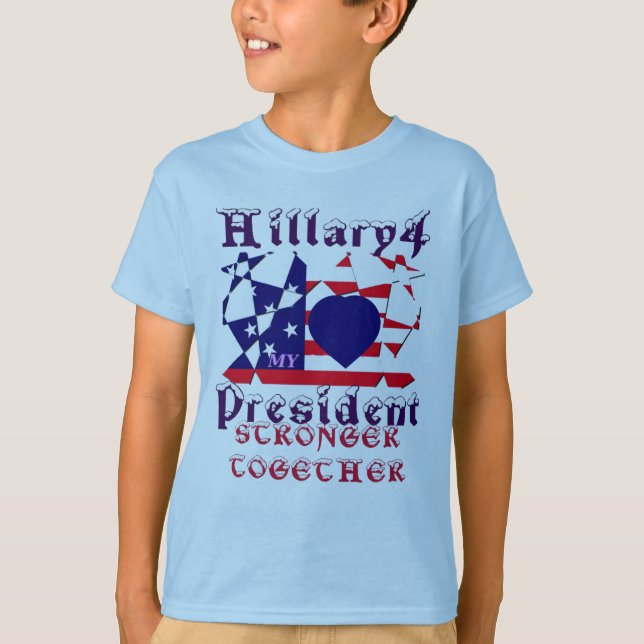 T-shirt Belle extraordinaire J'aime Hillary pour le présid (Devant)