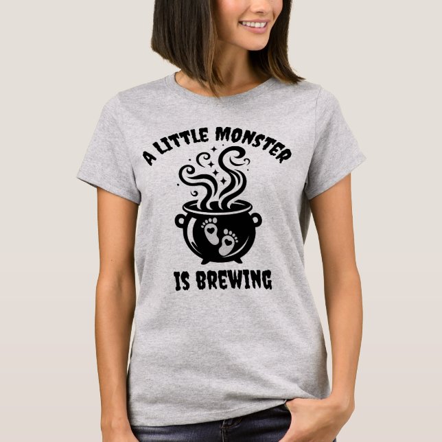 T-shirt belle Faire-part de grossesse Halloween (Devant)