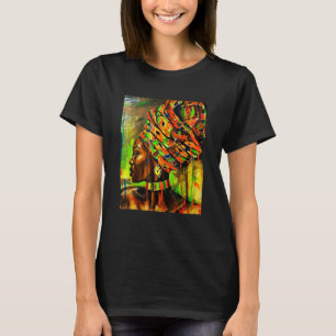 T-shirt Belle femme africaine Motif Kente Ar africain