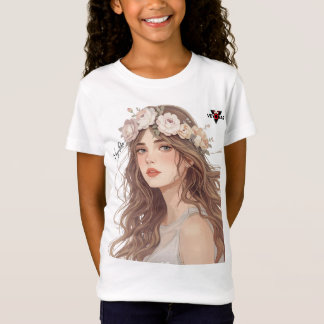 T-Shirt Belle Fille Anime Florale – Esthétique Pastel Douc