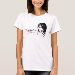 T-shirt Belle fille avec l'icône de maquillage de cheveux