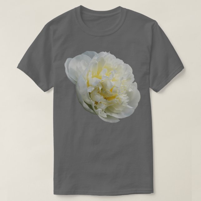 T-shirt Belle Fleur de pivoine blanche (Design devant)