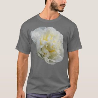 T-shirt Belle Fleur de pivoine blanche