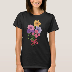 T-shirt Belle Fleur sauvage colorée Fleurs Botaniques Bo