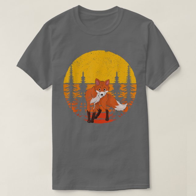T-shirt Belle Forêt Animal De Lover Retro Nature Arbres De (Design devant)