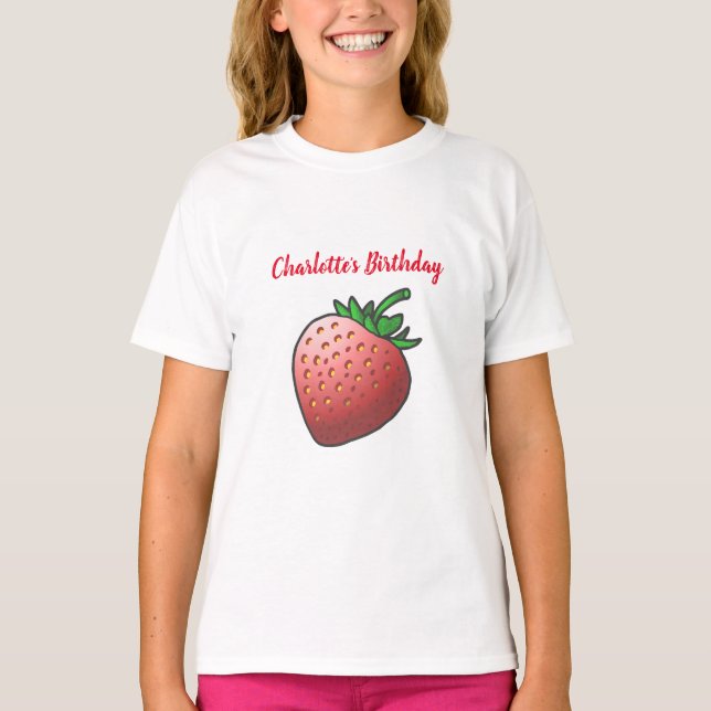 T-shirt Belle fraise rouge (Devant)
