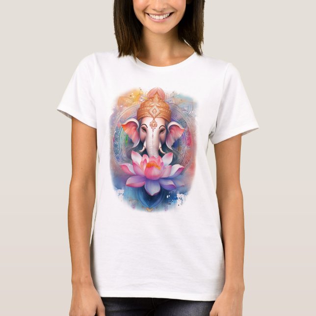 T-shirt Belle ganesha et lotus (Devant)