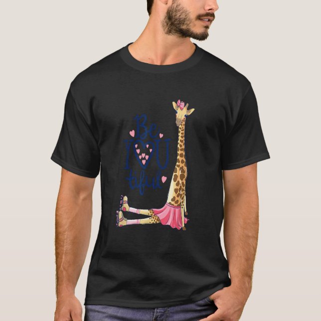 T-shirt Belle Giraffe Inspirer Be You Giraffe Animal (Devant)