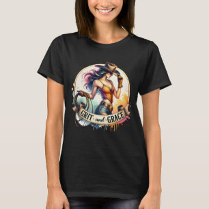 T-shirt Belle graisse Western Cowgirl