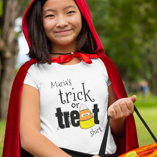 T-Shirt Belle Halloween Trick ou Treat Girls