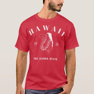 T-shirt Belle Hawaiian Girl Aloha State on Dark