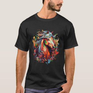 T-shirt belle illustration de cheval Automne sauvage Idea