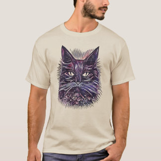 T-shirt Belle illustration de la tête de chat