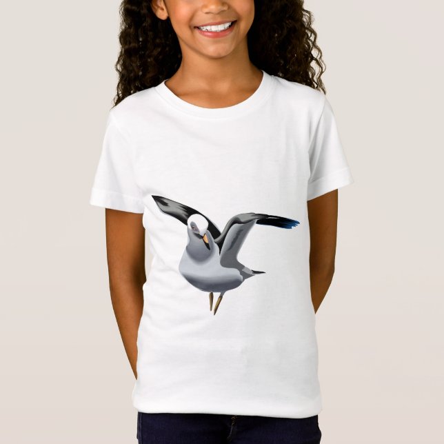 T-Shirt Belle illustration de mouette d'animation (Devant)