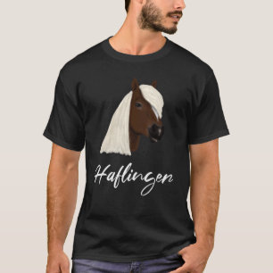 T-shirt Belle Illustration D'Une Tête De Cheval Un Hafling