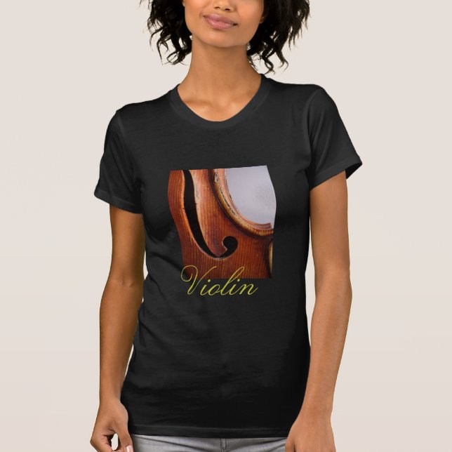 T-shirt Belle image de violon par Leslie Harlow (Devant)