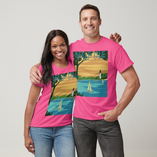 T-shirt Belle Isle Michigan (Unisexe)