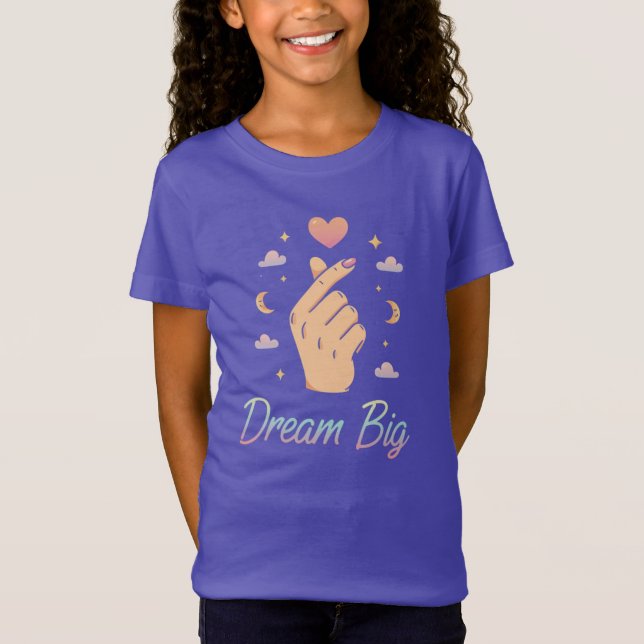 T-Shirt Belle Jeune Fille 'Dream Big' (Devant)