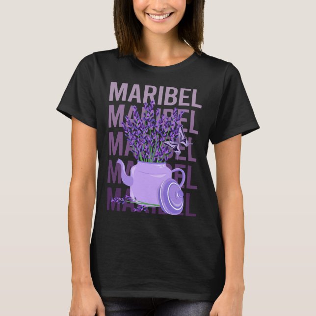 T-shirt Belle Lavande - Maribel Nom (Devant)