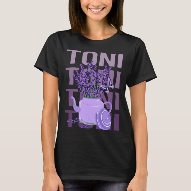 T-shirt Belle Lavande - Nom Toni (Devant)