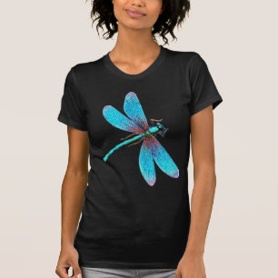 T-shirt Belle libellule bleu clair Turquoise