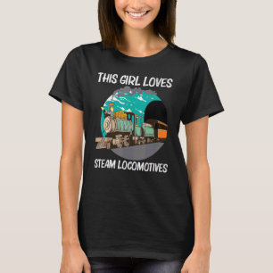 T-shirt Belle locomotive à vapeur pour filles enfants trai