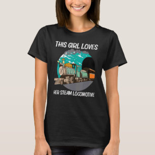 T-shirt Belle locomotive à vapeur pour filles enfants trai