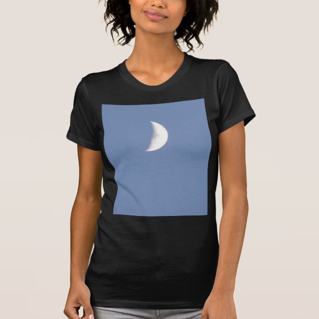 T-shirt Belle lune de croissant de cire en lumière (Devant)