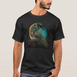 T-shirt belle Majestic Peacock au clair de lune 1