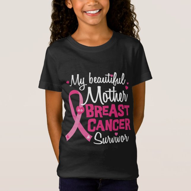T-Shirt Belle maman Mère Cancer du sein Survivant (Devant)