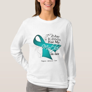 T-shirt Belle-mère - conscience turquoise de ruban