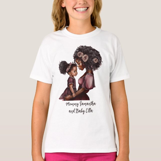 T-shirt Belle mère et fille noire (28) (Devant)