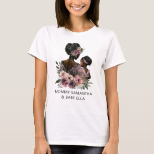 T-shirt Belle mère et fille noire (8)