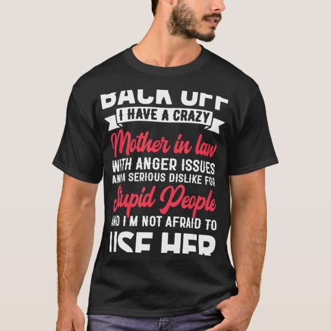 T-shirt Belle-mère folle de la belle-fille (Devant)