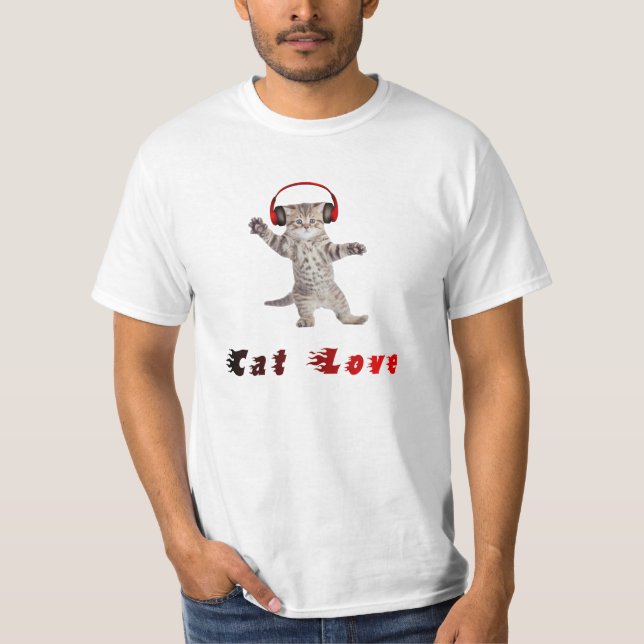 T-shirt Belle mignonne cool drôle chatte 19. (Devant)