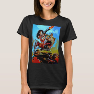 T-shirt Belle Modèle Julie Strain Neon Pin Up Womens Ba