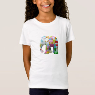 T-Shirt Belle mosaïque rétro éléphant