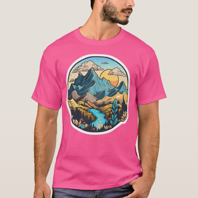 T-shirt Belle nature Montagnes actives (Devant)