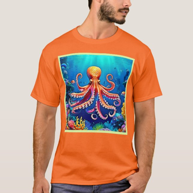 T-shirt Belle Octopus sous-marine (Devant)