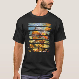 T-shirt Belle pêche de poisson battement de coeur