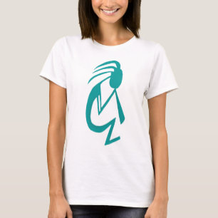 T-shirt Belle peinture Turquoise Kokopelli