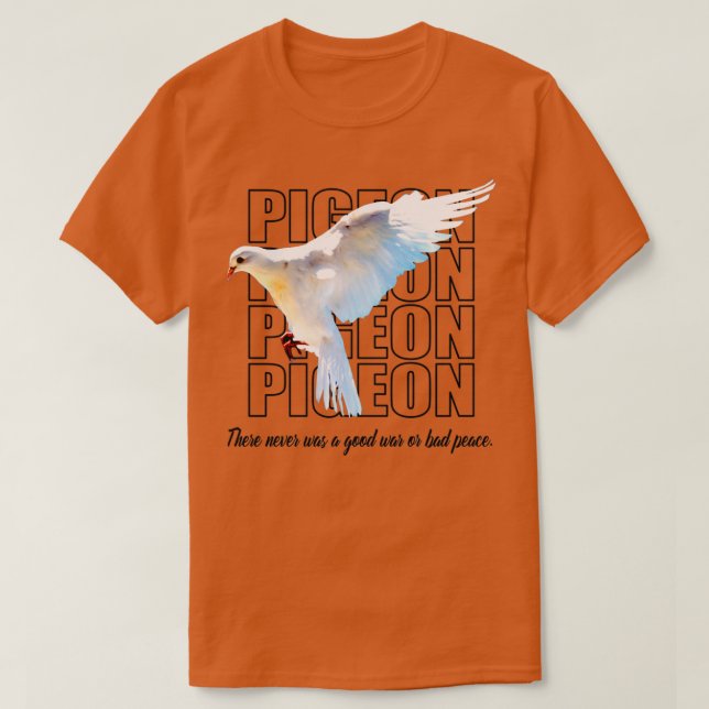 T-shirt Belle Pigeon Noir Et Blanc Rétro 1 (Design devant)