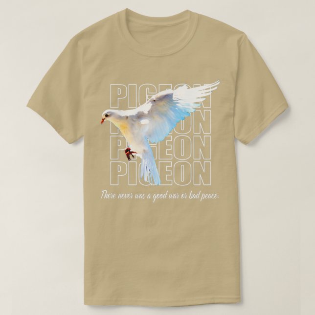 T-shirt Belle Pigeon Noir Et Blanc Rétro 2 (Design devant)