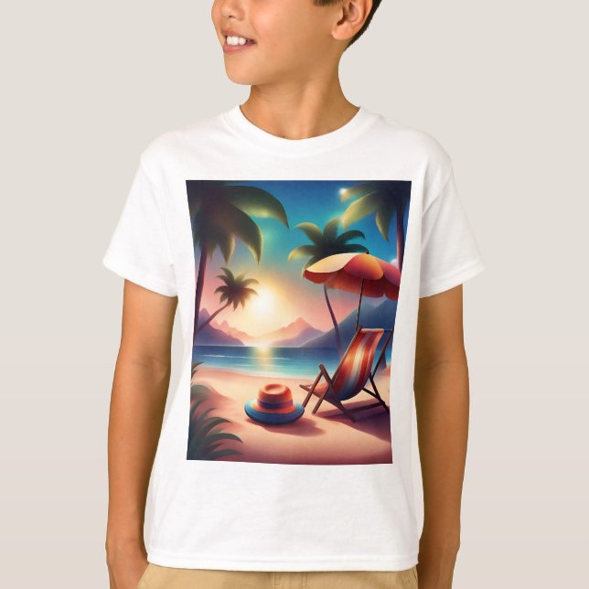 T-shirt belle plage (Devant)