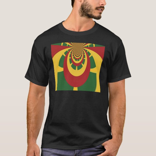 T-shirt Belle Rasta Extraordinaire Couleurs Art Imprimer (Devant)