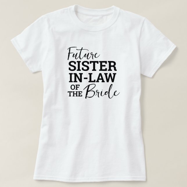 T-shirt Belle-sœur future de la mariée WV Mariage (Design devant)