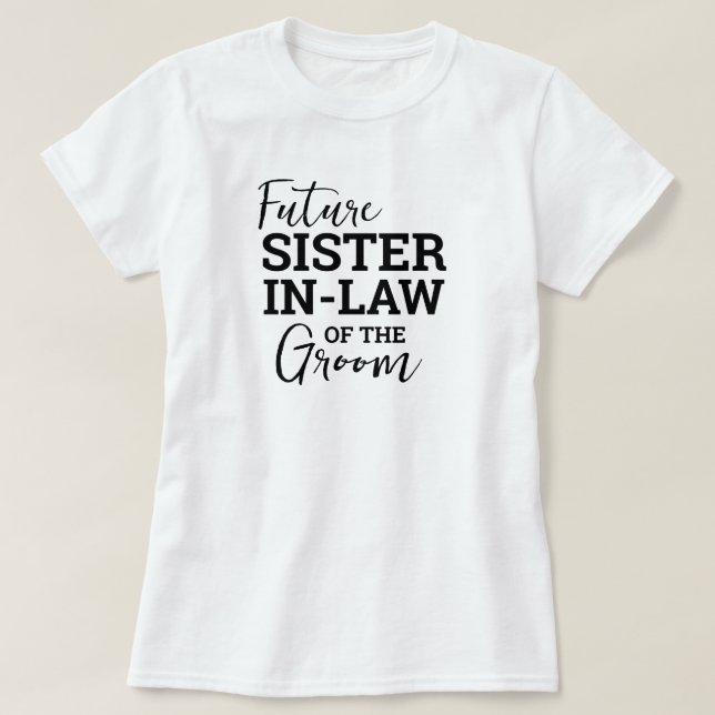 T-shirt Belle-sœur future du marié WV Mariage (Design devant)