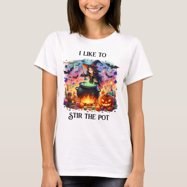 T-shirt Belle Sorcière Stirring Cauldron (Devant)