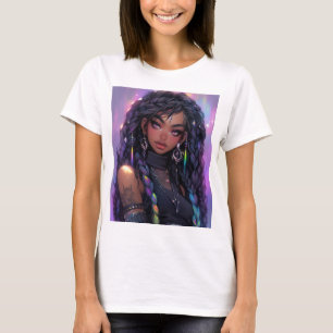 T-shirt Belle Stylish Braided Hair Anime Girl
